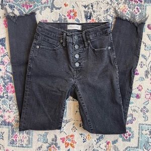 Madewell black button front jeans